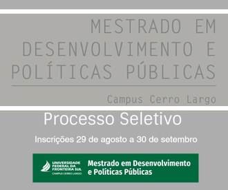 cartaz do mestrado com informações