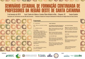 Cartaz traz as informações sobre o seminário