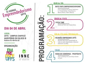 Imagem com fundo branco, com informações sobre o evento