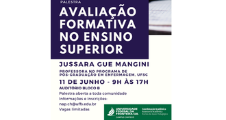 Imagem com informações escritas sobre o evento
