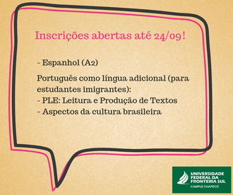 imagem com as informações do nome dos cursos