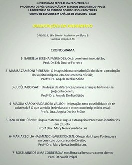 lista das apresentações