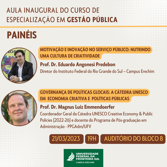 17032023 UFFS promove aula inaugural da Especialização em Gestão Pública