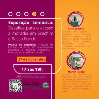 24112023 Evento na UFFS debaterá os desafios para acesso à moradia em Erechim e Passo Fundo