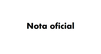 nota oficial
