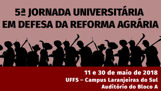 Na imagem silhuetas de trabalhadores rurais, contendo o tema, titulo e data do evento.