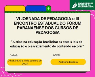 Card VI Jornada de Pedagogia.