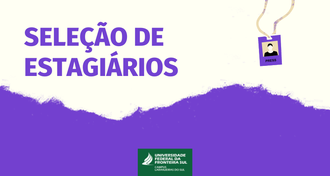 Arte informa "Seleção de estagiários".