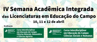 Imagem contendo o nome, data do evento e nome dos cursos que promovem a atividade. Ao fundo a imagem de girassóis.
