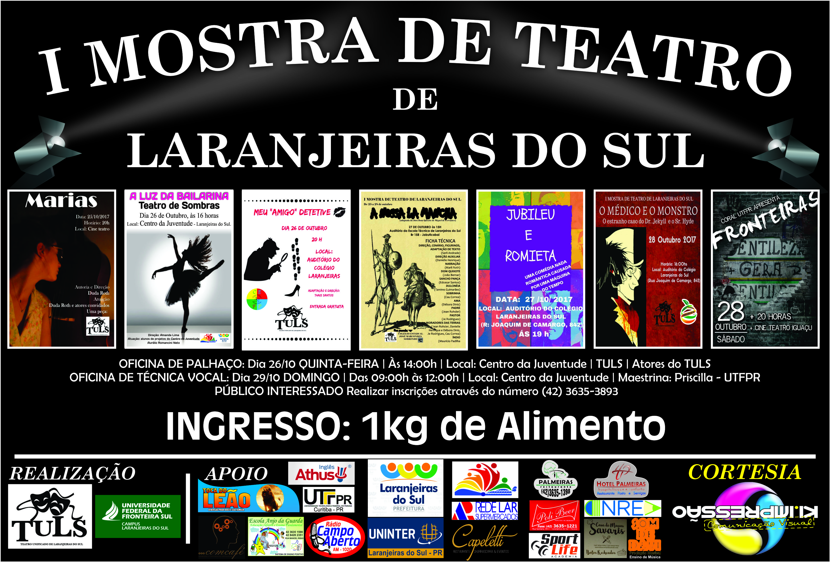 Cartaz I Mostra de Teatro de Laranjeiras do Sul