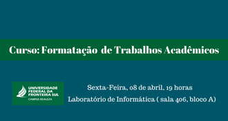 Curso sobre formatação de trabalhos acadêmicos
