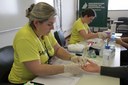 03092019 - Testes rápidos foram feitos em parceria com a Secretaria Municipal de Saúde de Realeza (Ariel Tavares/UFFS)