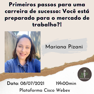 Divulgação palestra sobre mercado de trabalho do grupo PET