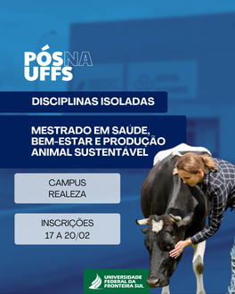 Seleção mestrado disciplinas isoladas - campus realeza