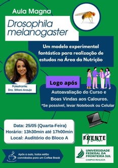 Cartaz de divulgação da Aula Magna do curso de Nutrição