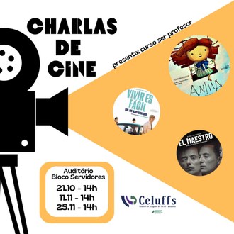 Divulgação do Curso “Charlas de Cine: Ser Professor” CeLUFFS Realeza
