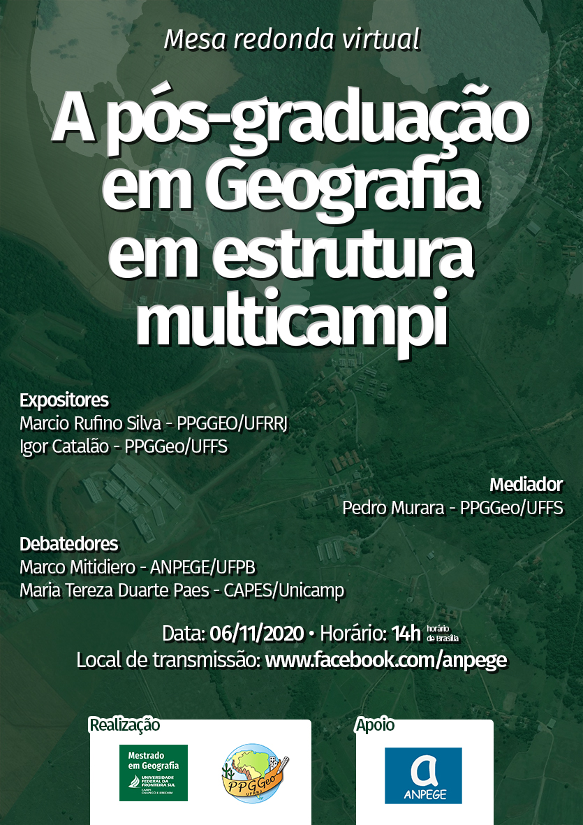 A pós-graduação em Geografia em estrutura multicampi