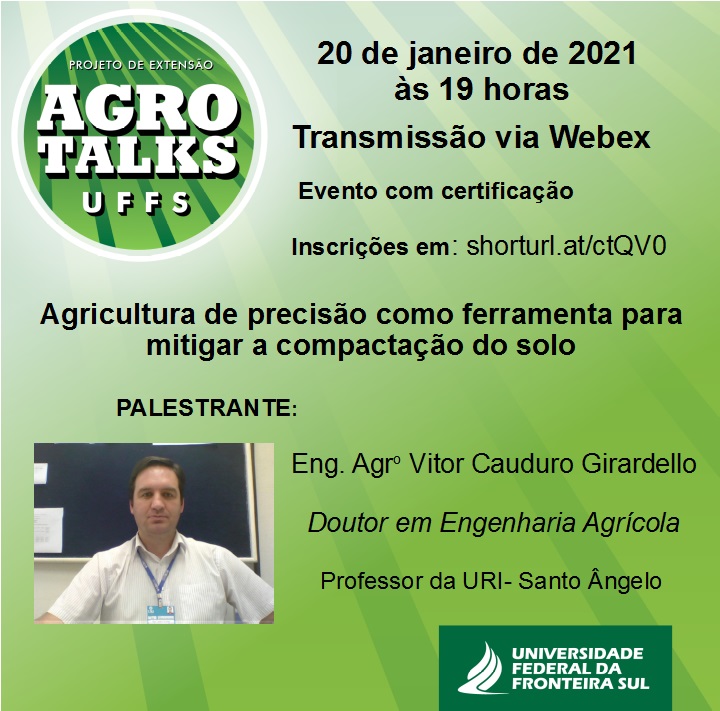 Agro Talks UFFS- Palestra sobre agricultura de precisão