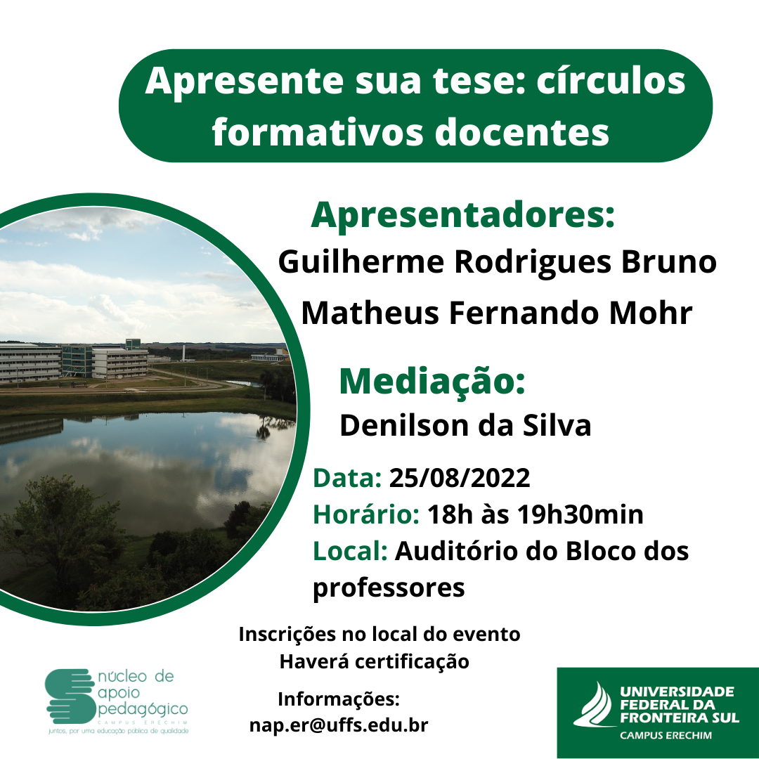 Apresente sua tese: círculos formativos docentes