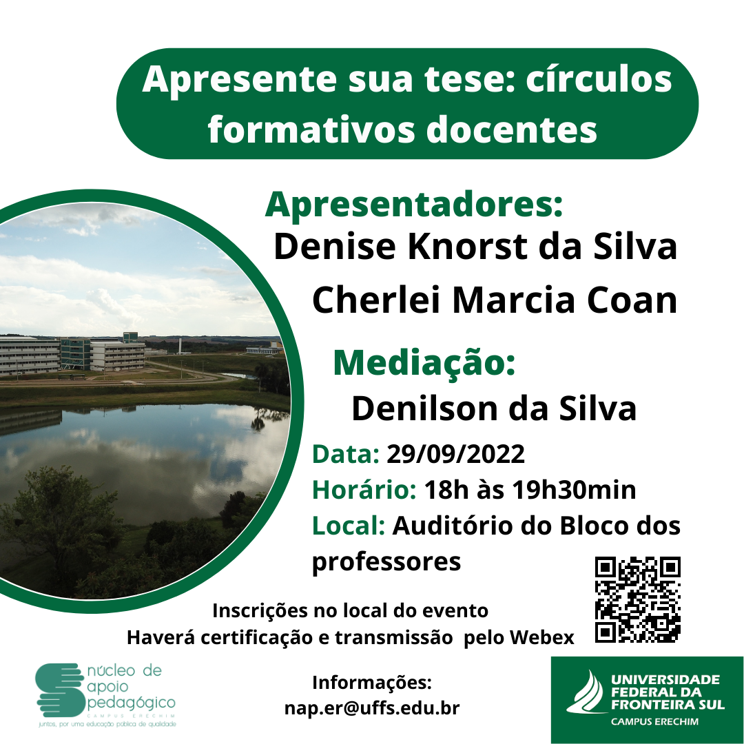Apresente sua tese: círculos formativos docentes