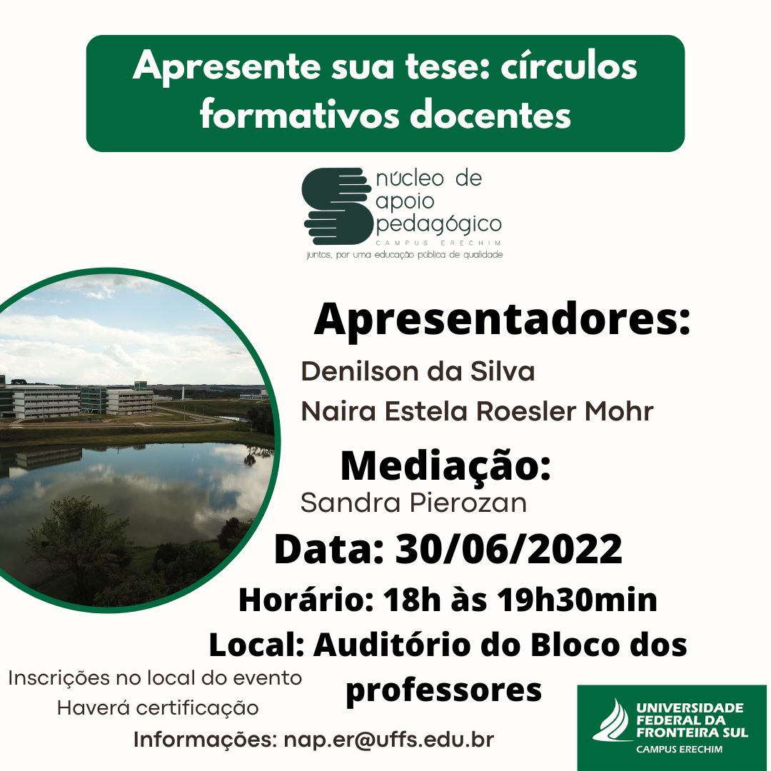 Apresente sua tese: círculos formativos docentes