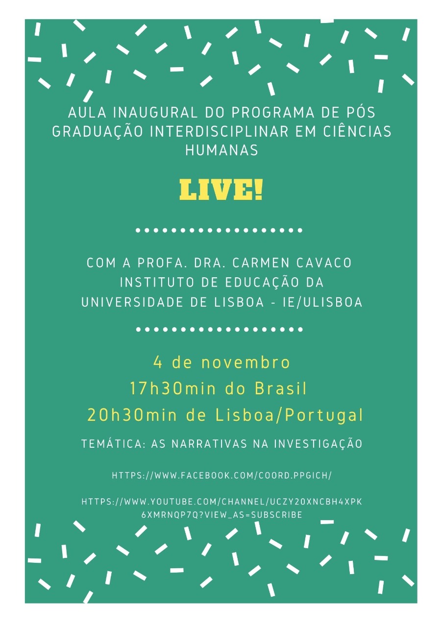 AULA INAUGURAL DO PPGICH
