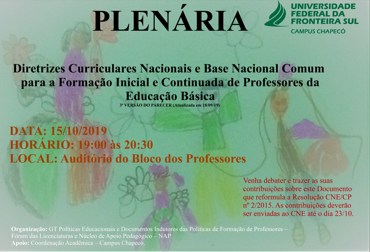 Cartaz com informações sobre evento diretrizes curriculares