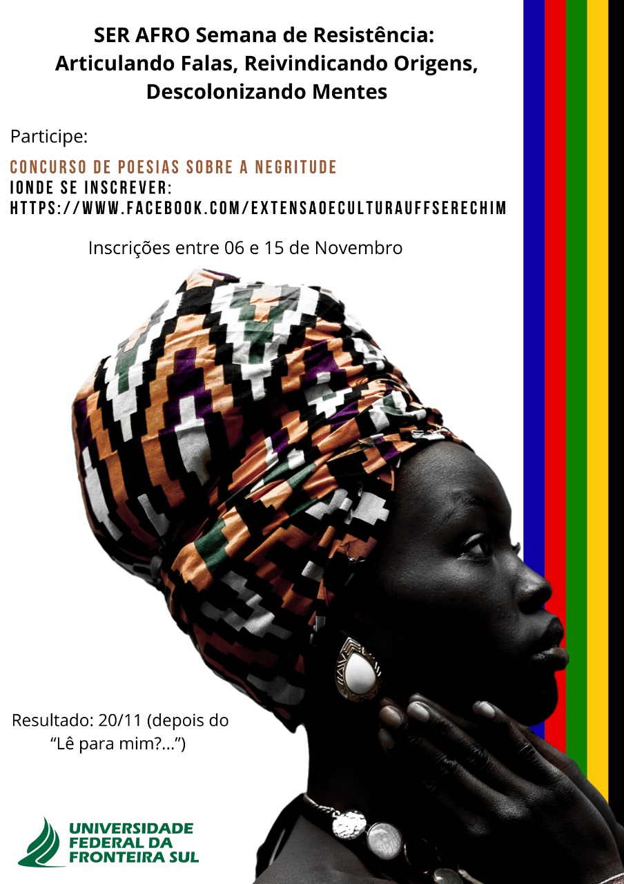 CONCURSO DE POESIAS SOBRE A NEGRITUDE