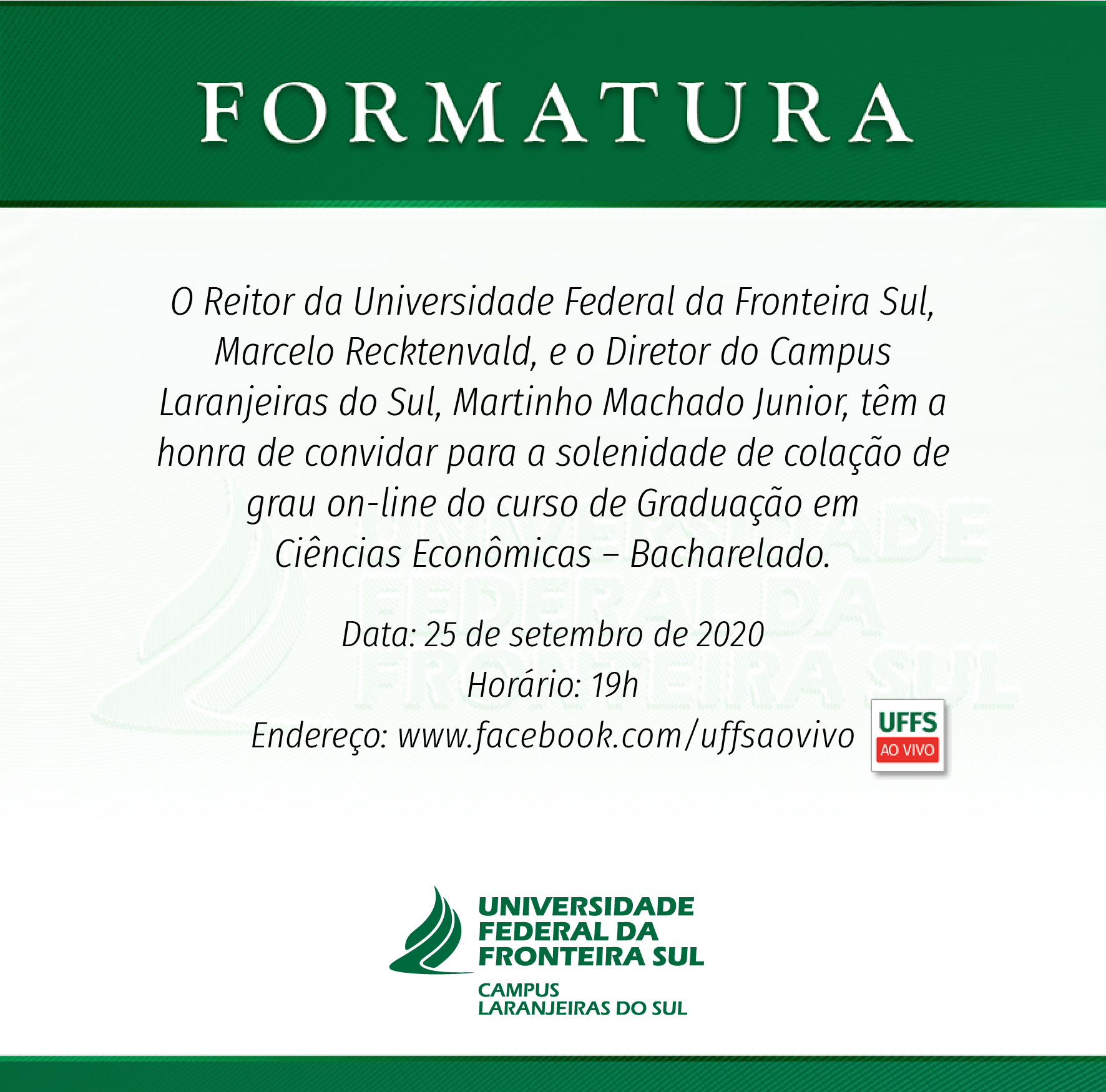 Formatura Laranjeiras do Sul