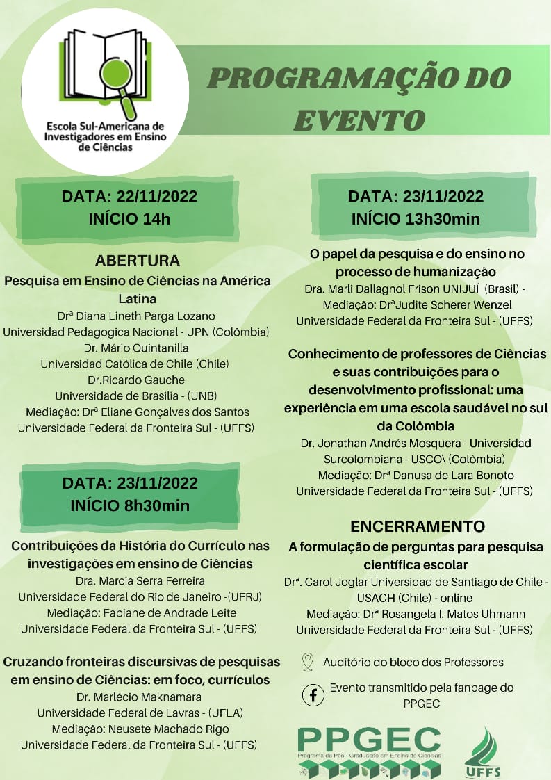 III Escola Sul-Americana de Investigadores em Ensino de Ciências
