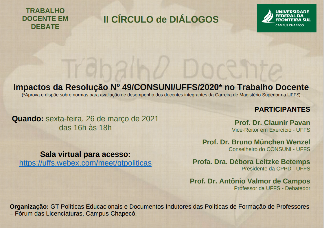 Impactos da Resolução Nº 49/CONSUNI/UFFS/2020* no Trabalho Docente