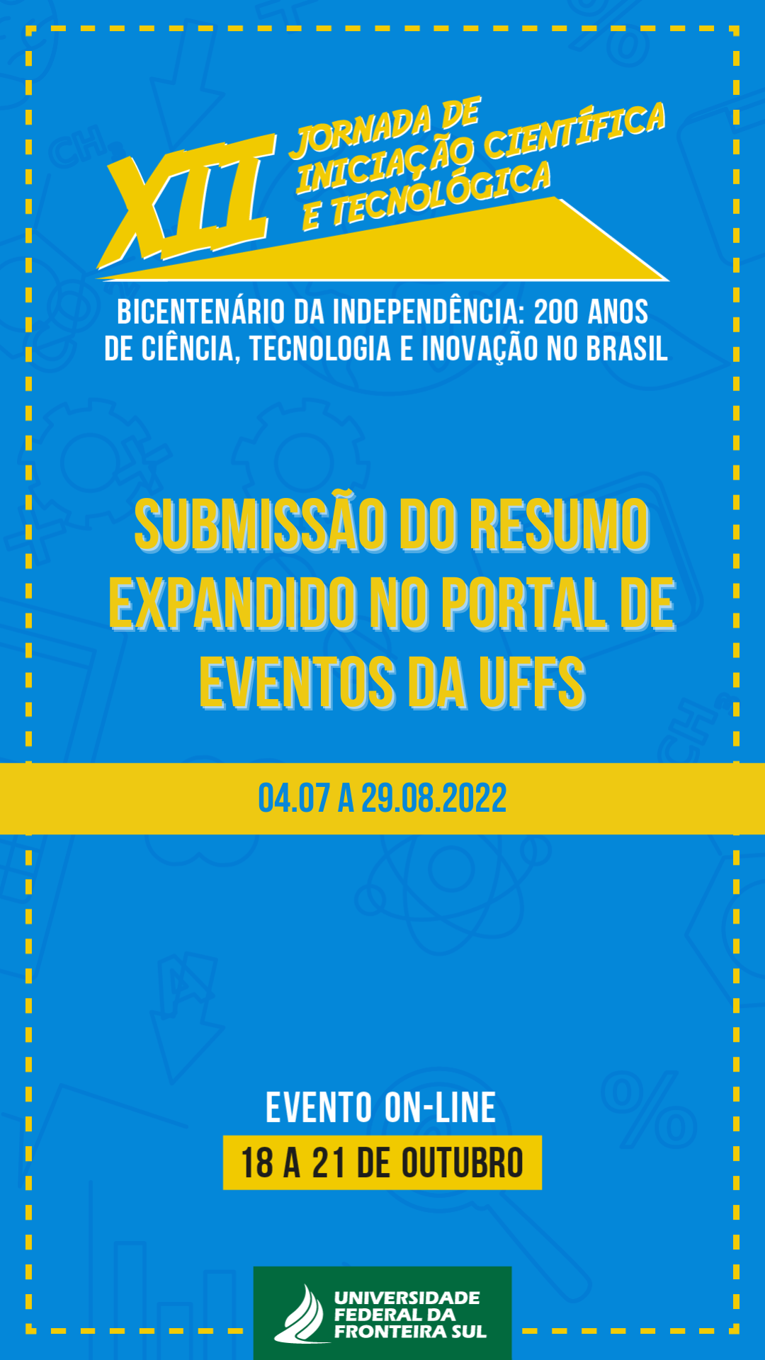 JORNADA DE INICIAÇÃO CIENTÍFICA E TECNOLÓGICA DA UFFS