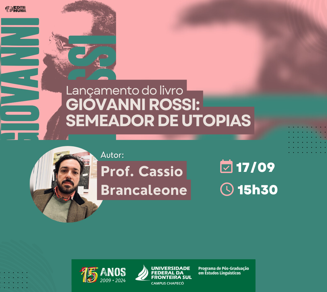 Lançamento do livro: Giovanni Rossi. Semeador de Utopias certa