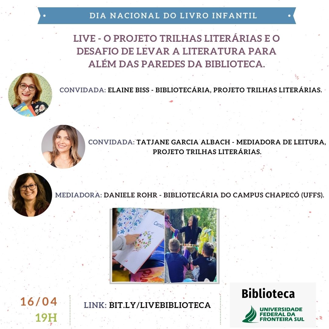Live - O projeto trilhas literárias e o desafio de levar a literatura para além das paredes das bibliotecas