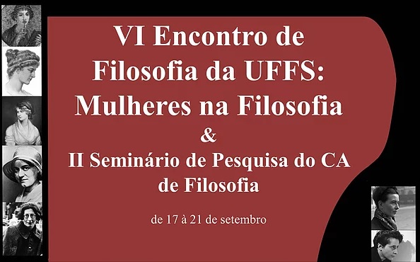 Ilustração com fundo vermelho, com o nome do evento escrito em amarelo