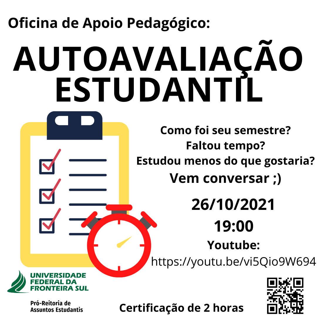 Oficina de apoio pedagógico: Autoavaliação estudantil