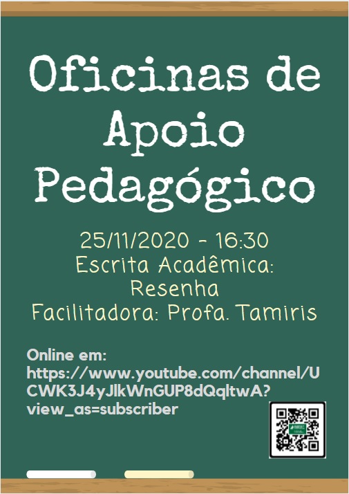 Oficinas de Apoio Pedagógico: Escrita Acadêmica: Resenha