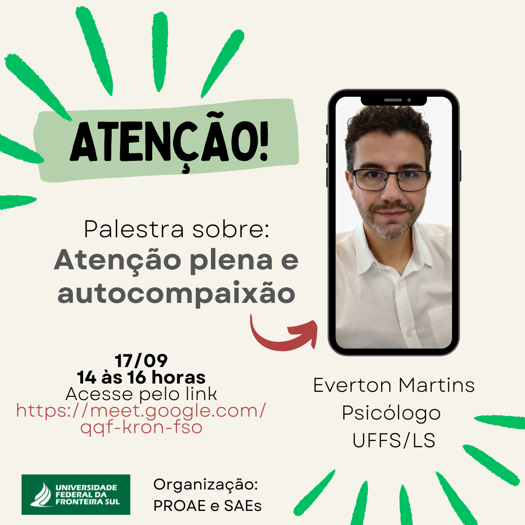 Palestra: Atenção plena e autocompaixão