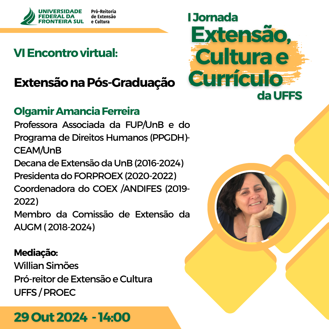 Primeira Jornada Extensão, Cultura e Currículo da UFFS