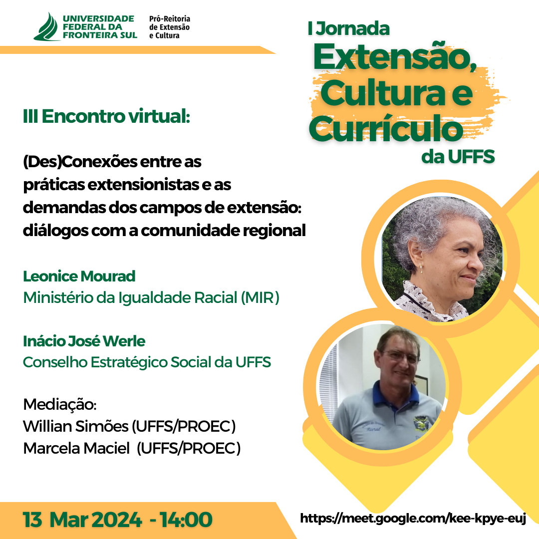 Primeira Jornada Extensão, Cultura e Currículo da UFFS