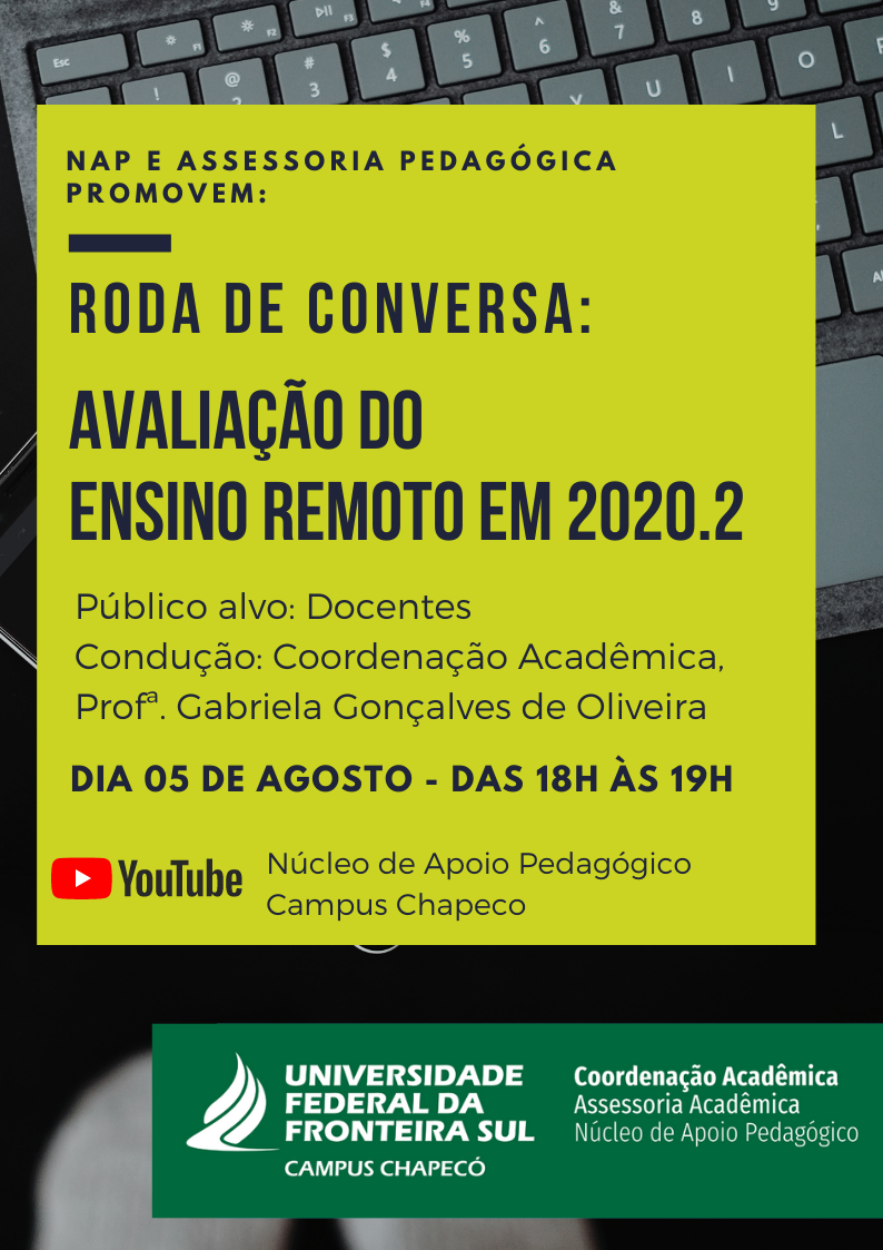 Roda de conversa: avaliação do ensino remoto em 2020.2