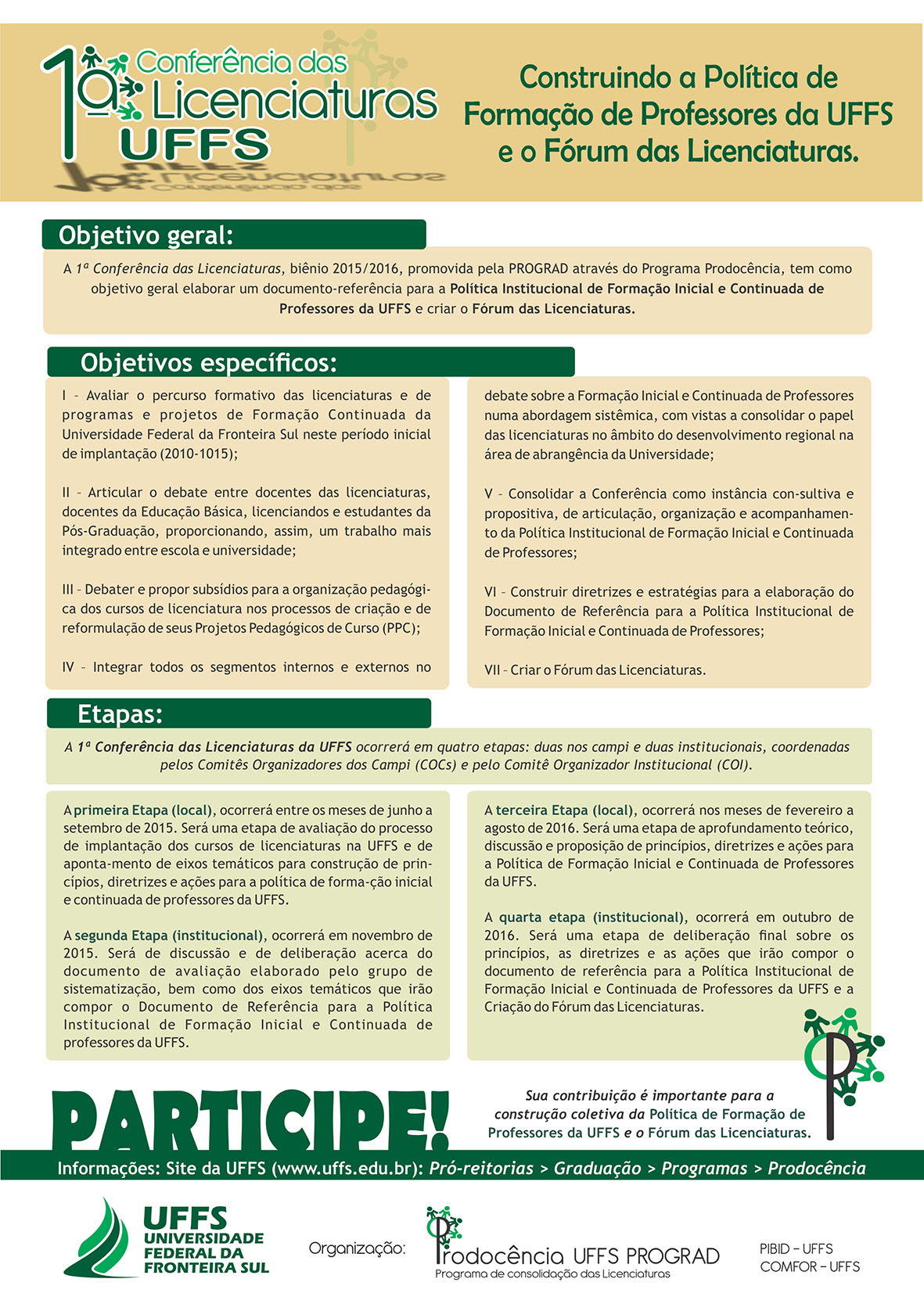 E-folder 1ª Conferência das Licenciaturas da UFFS