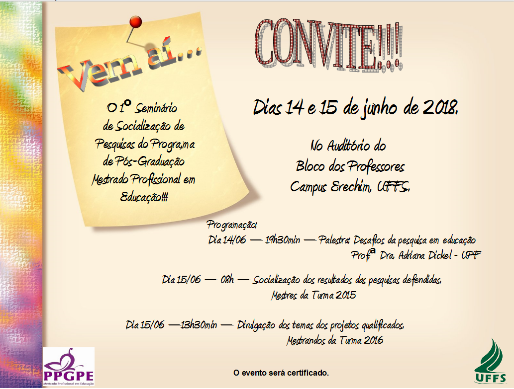 Convite evento PPGE