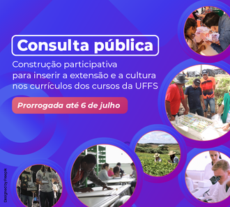 Cartaz com informações sobre prorrogação do prazo para participação em consulta pública
