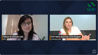 Palestra de Maria Aparecida Crissi Knuppel foi mediada pela diretora Fabiane de Andrade Leite