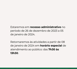 Recesso 2023/2024